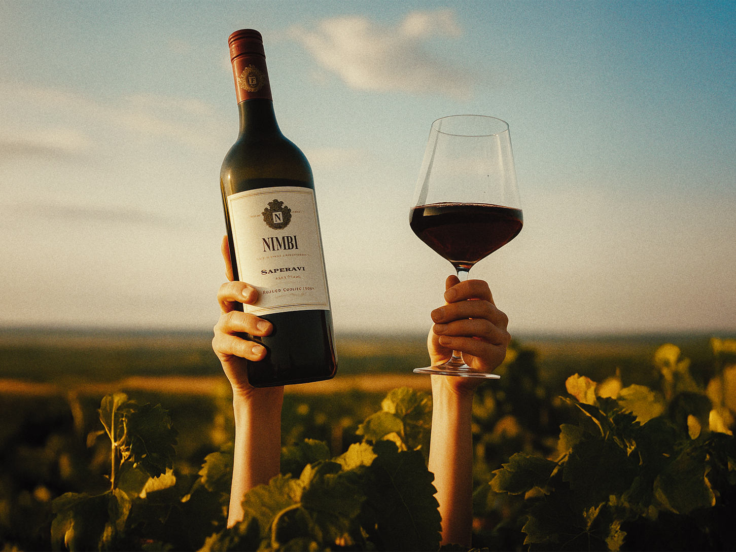 NIMBI Wine in Vineyard